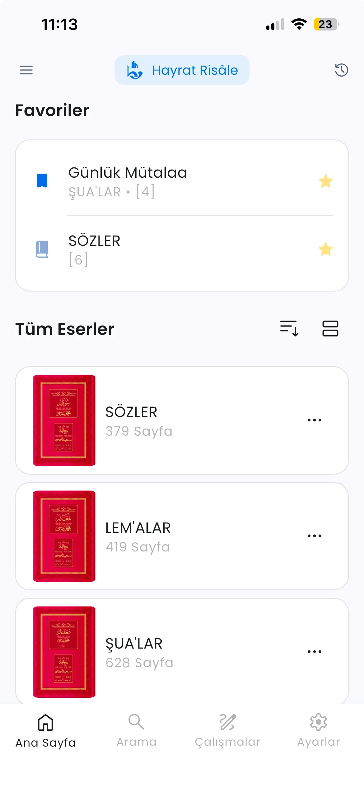 Favoriler listesi