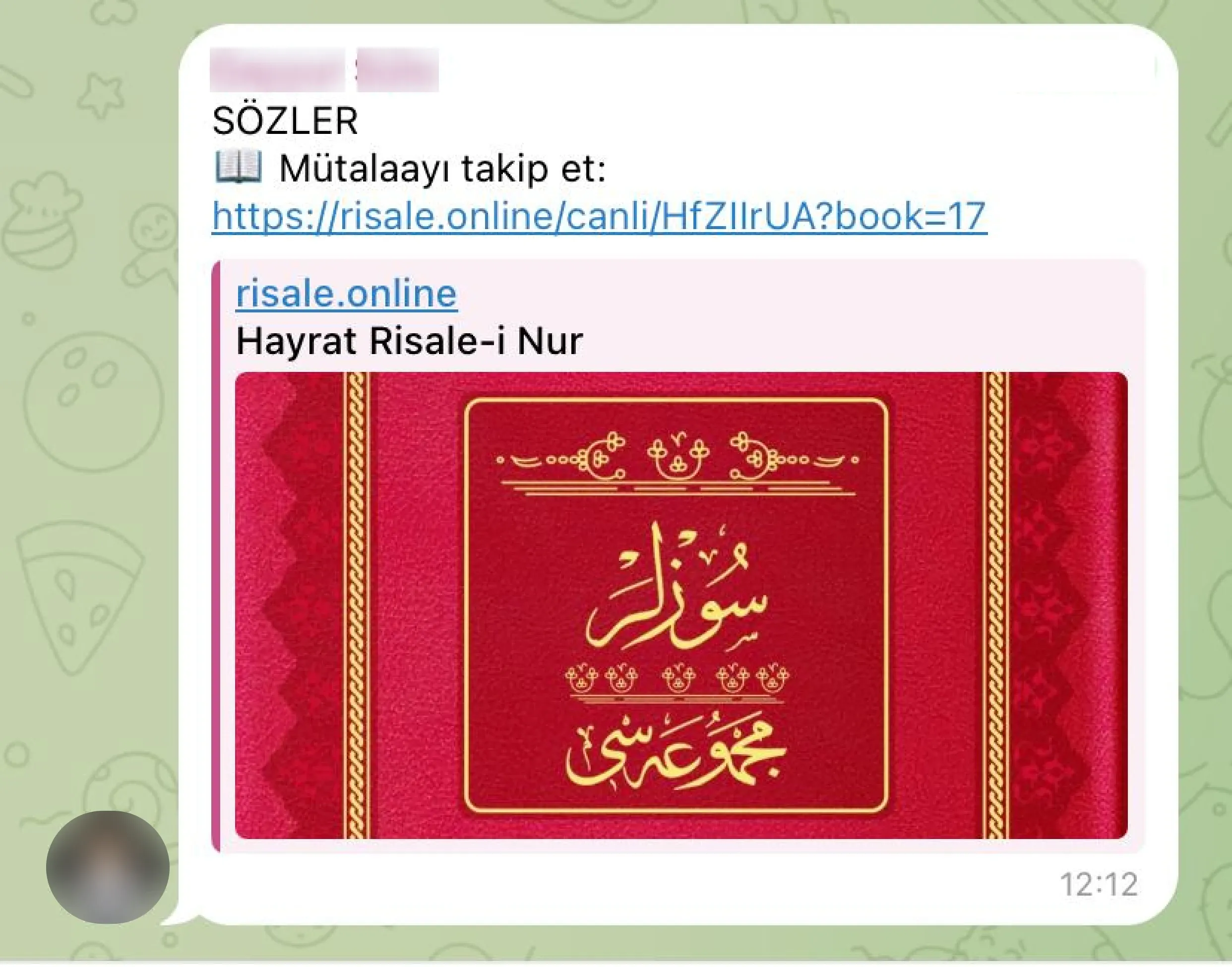Davet mesajı örneği